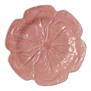 Bordallo Pinheiro Pink Cabbage Leaf Charger Plate For Sale