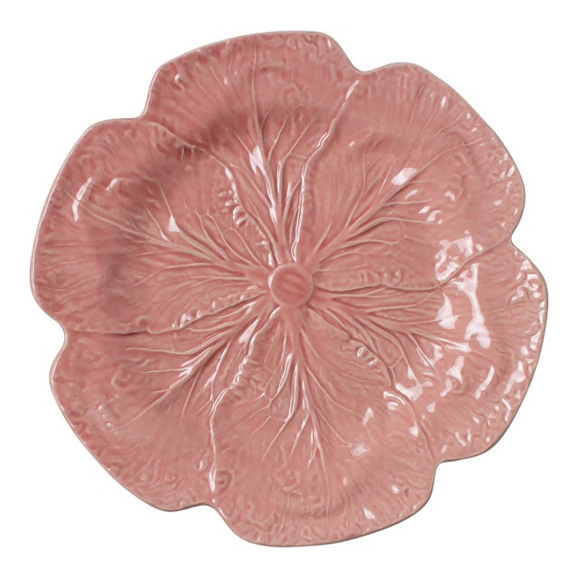 Bordallo Pinheiro Pink Cabbage Leaf Charger Plate For Sale
