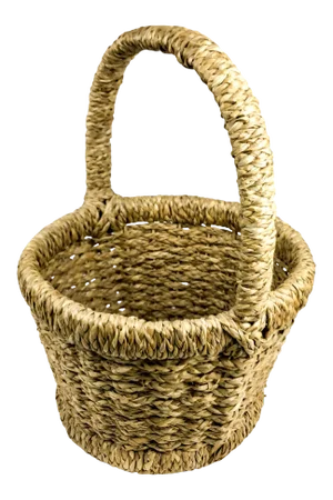 Vintage Large Woven French Seagrass Basket