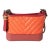 Orange & Red Aged Calfskin Chevron Quilted Small Gabrielle Hobo For Sale