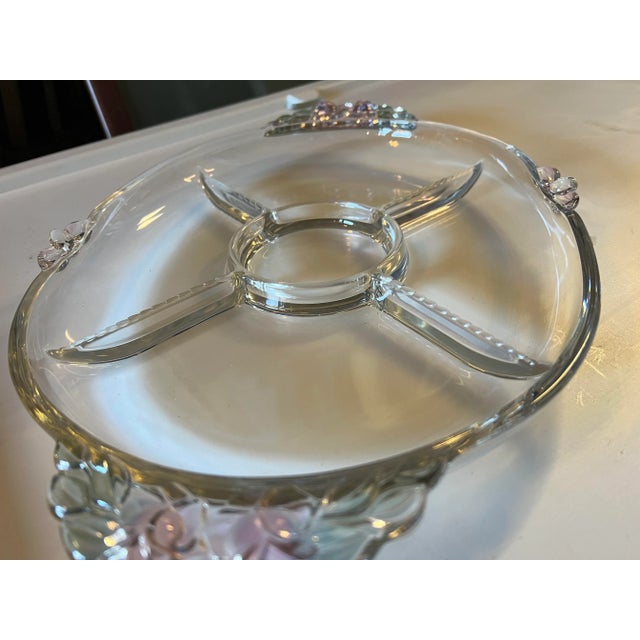 1980s Vintage Crystal Oval 5 Part Relish Tray by Mikasa For Sale - Image 5 of 5