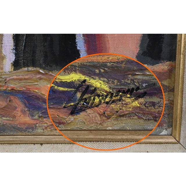 Le Pardon de la Joie Saint Guénolé, 1970s, Oil on Wood, Framed For Sale - Image 9 of 18