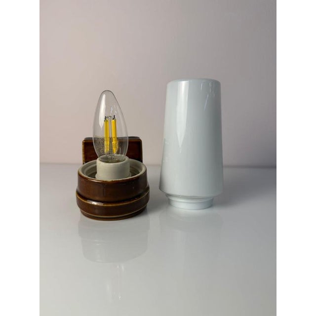 Brown Brown Model 6080 Wall Lamp by Sigvard Bernadotte for Ifö For Sale - Image 8 of 11