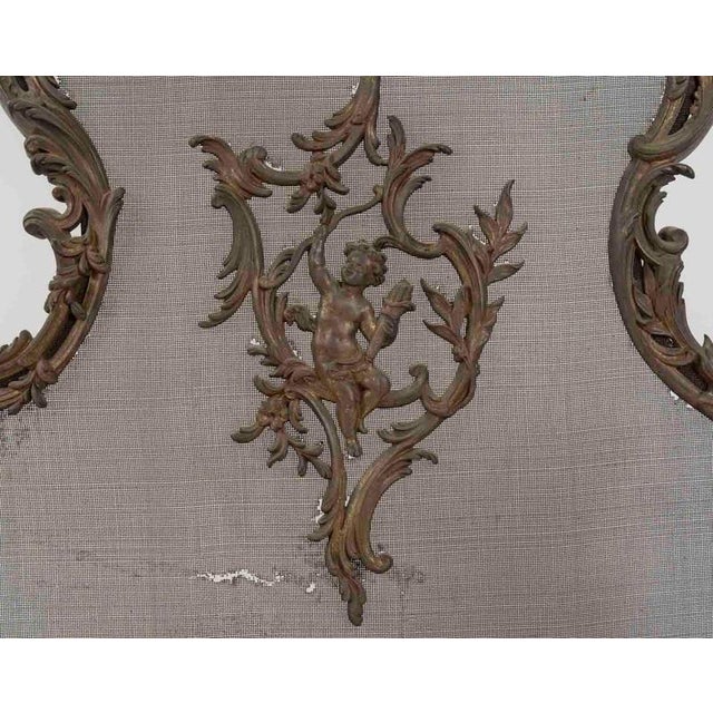 Napoleon III Louis XV-Style Bronze Fireplace Screen, 1800s For Sale - Image 6 of 8