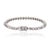 Contemporary Handmade Round 9.1 Ct Rainbow Moonstone Bezel Set Infinity Line Tennis Bracelet in 925 Silver For Sale - Image 3 of 14