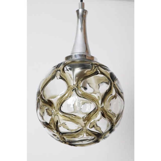 Gold Murano Glass Pendant Lamp from Doria Leuchten, Germany, 1960s For Sale - Image 8 of 14