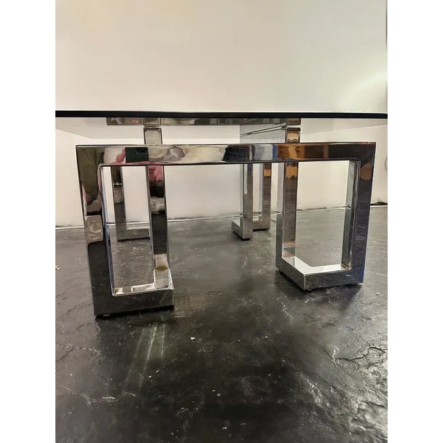 Mid-Century Mandarin Coffee Table in Chrome and Smoked Glass by Tim Bates for Pieff, 1970s For Sale - Image 4 of 7