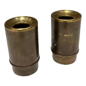 b.c.a. Brass Candle Holders or Oil Lamps From Denmark Mid-Century Modern