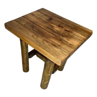 Mid 20thc Hickory Side Table For Sale