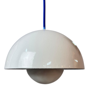 Flowerpot Pendant Lamp in White Enamel by Verner Panton for Louis Poulsen