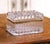 Keep jewelry, keepsakes, or other small valuables in this elegant antique cut-glass box. Crafted in France circa 1920 in...