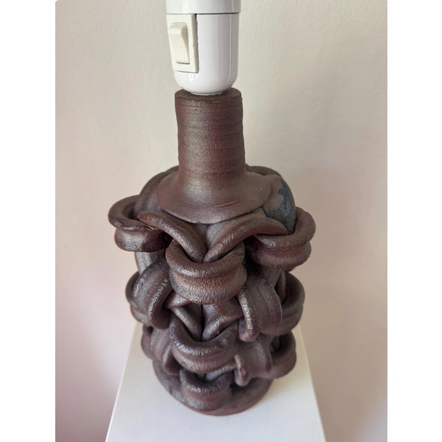 1970s Danish Studio Pottery Ceramic Lamp, 1960s For Sale - Image 5 of 9