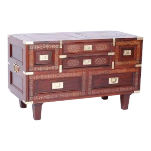 Anglo Indian Rosewood Inlaid Chest