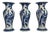 Vintage Hand-Painted Bird Vases from Royal Delft, 1980s, Set of 3 For Sale