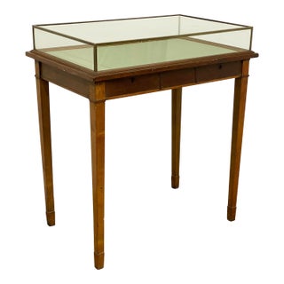 Edwardian Glass and Bronze Museum Vitrine For Sale