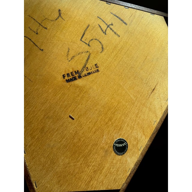 Vintage Danish Teak Hans Olsen Frem Rojle Dining Set Table + 4 Chairs 42” For Sale - Image 9 of 12