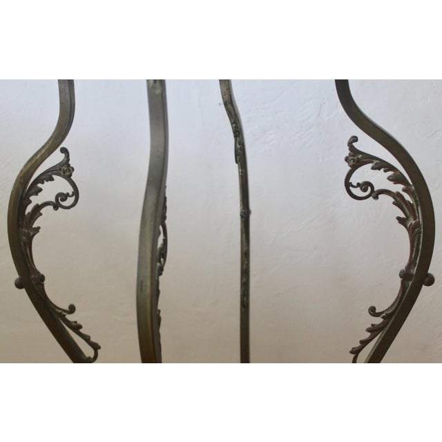 Mid 20th Century Mid 20th Century Bradley & Hubbard Style Victorian Brass Quartz Footed Plant Stand For Sale - Image 5 of 12