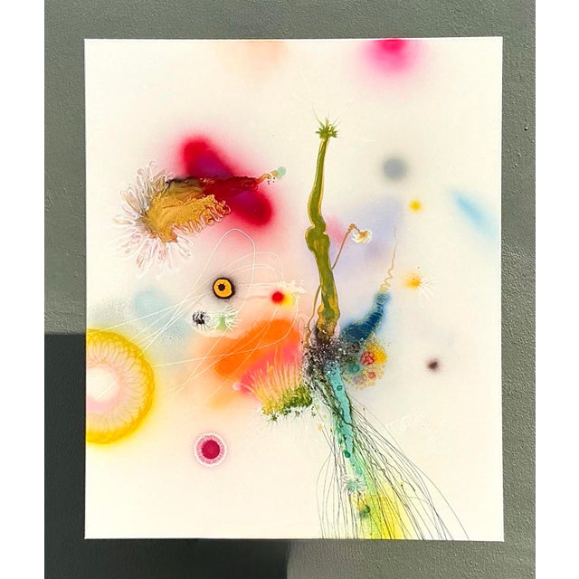 Vintage Thierry Feuz “Psychotropical Senithal” Original Abstract Oil on Canvas For Sale - Image 10 of 12