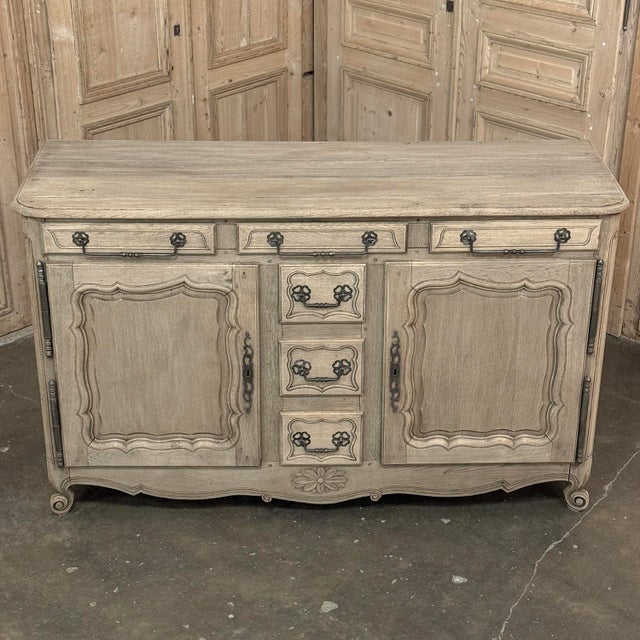 19th Century Country French Stripped Buffet With Original Hardware For Sale - Image 16 of 18