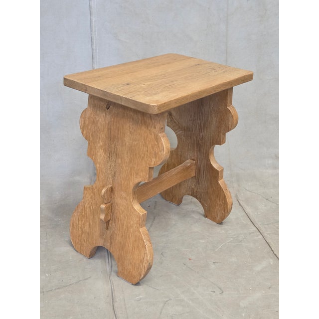 Antique Early 20th Century Swiss Rustic White Oak Alpine Style Stools For Sale - Image 10 of 13