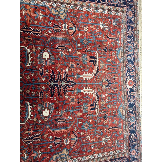 Circa 1920 Serapi Rusty Red All Over Design For Sale In Los Angeles - Image 6 of 10