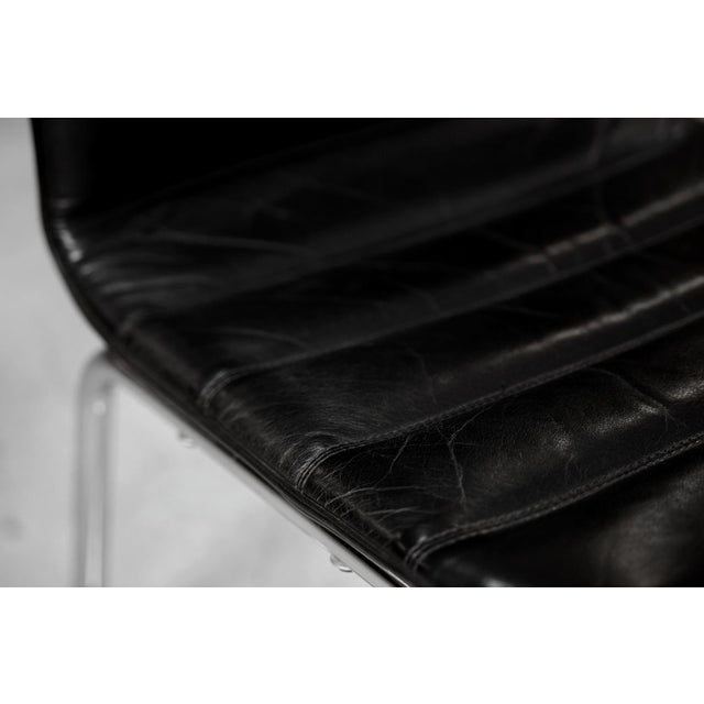 Vintage Chrome and Black Leather Club Chairs from POL International, 1960s, Set of 2 For Sale - Image 10 of 18