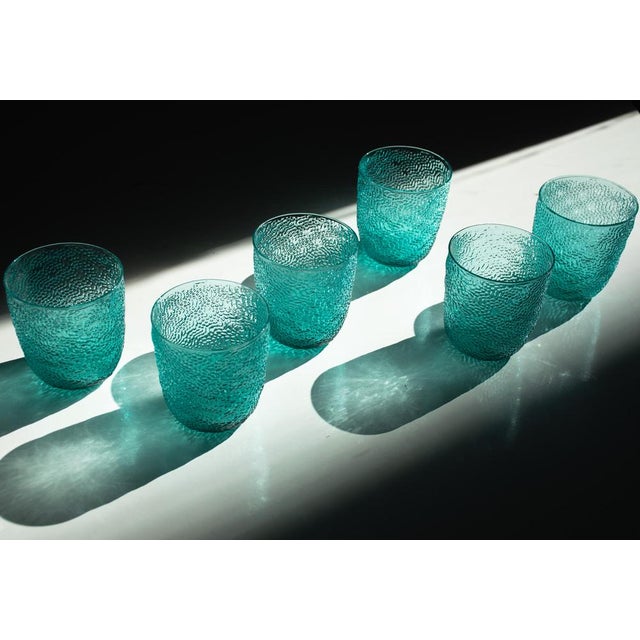 Green Italian Tequila Glasses by Maryana Iskra for Ribes Studio Verres, 2004, Set of 6 For Sale - Image 8 of 16