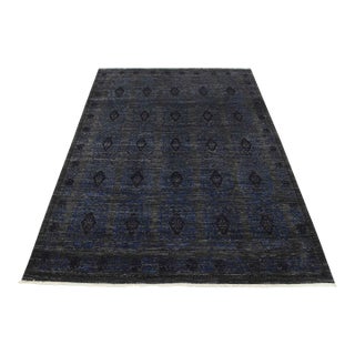 Modern Rug 8’2” X 10’2” Gray Wool Hand-Knotted Carpet For Sale