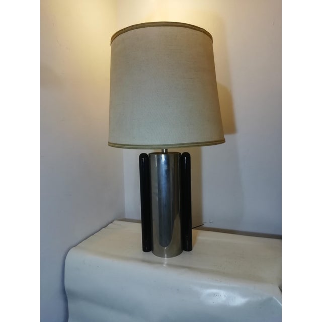 Beautiful and rare modernist table lamp designed by Superstudio for Argenterie Ricci in Valenza. A lamp from the Programma...