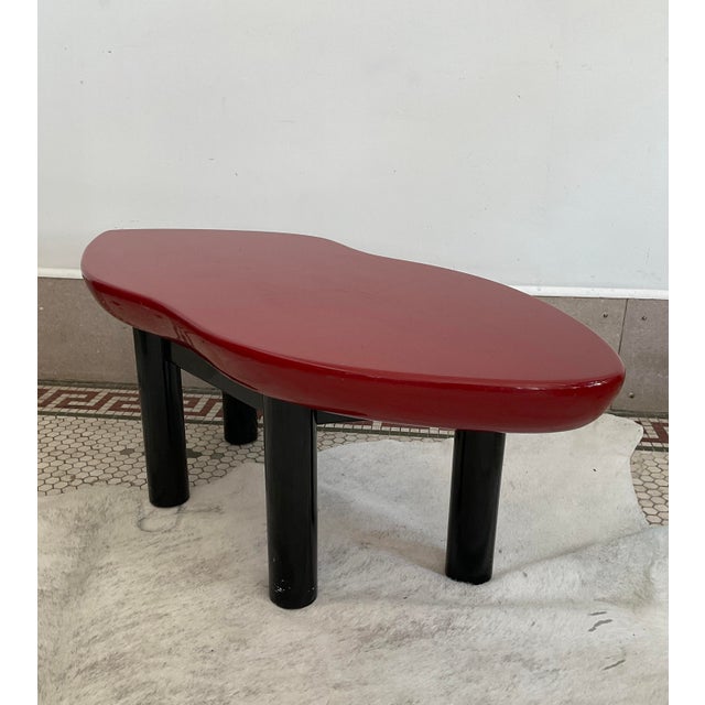 Postmodern 1980s Postmodern Jay Spectre Joan Crawford "Red Lips" Lacquered Coffee Table - Century Furniture For Sale - Image 3 of 17