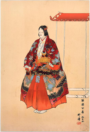 Tsukioka Kôgyo, Yokihi Woodcut Print, 1923, Mixed Media