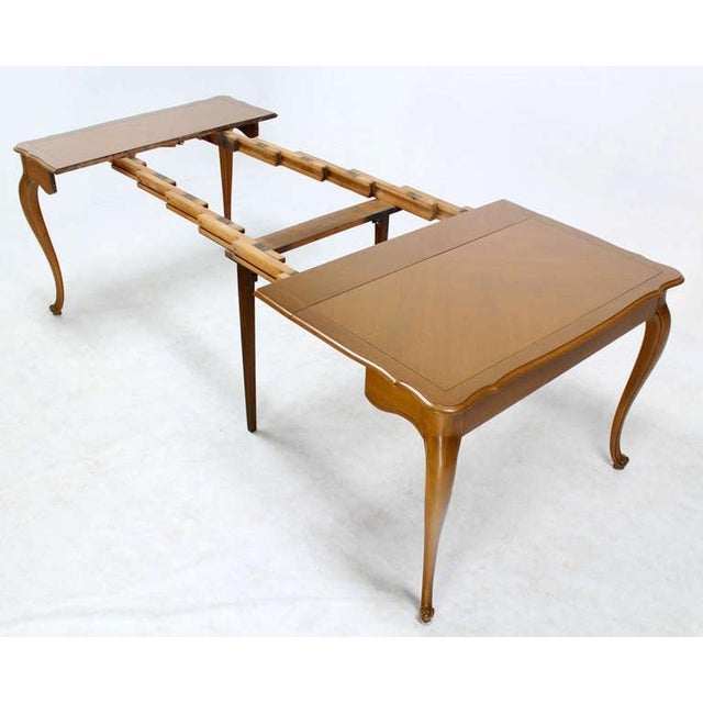 French Provincial Flip Top Console Dining Table w/ Three Leaves Extensions MINT! For Sale - Image 9 of 10
