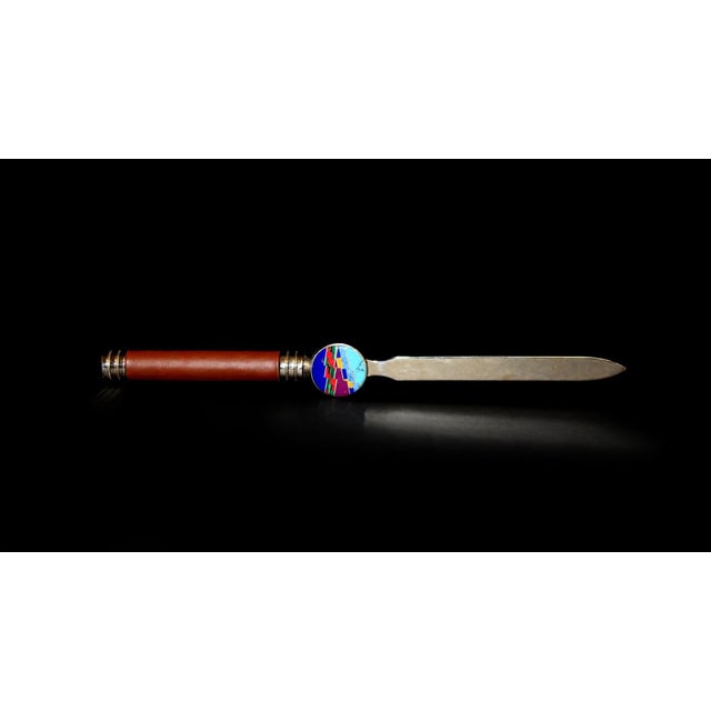 David Rosales Letter Opener Leather Gemstone Navajo Southwest Crafted For Sale In Los Angeles - Image 6 of 12