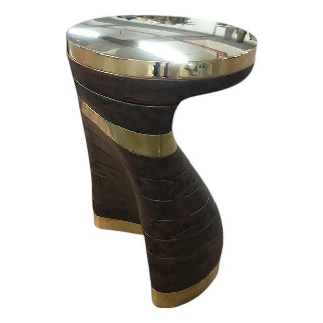 "Matita" Coffee Table With Bronze and Wood, Handcrafted, Bizimyer Furniture, Istanbul For Sale