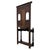 Brown 19th Century Antique English Victorian Carved Oak Hall Stand with Mirror For Sale - Image 8 of 12