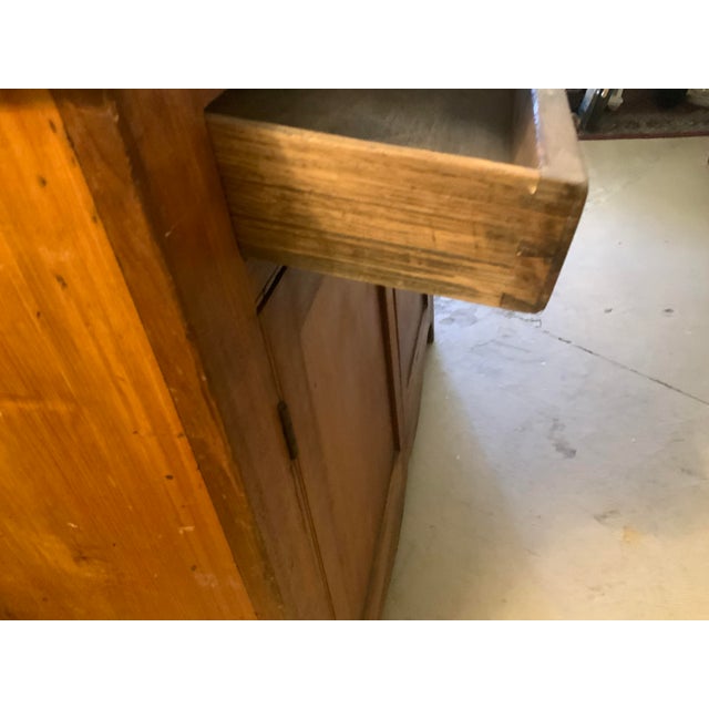 Antique Primitive Step Back Walnut Cupboard For Sale - Image 13 of 15