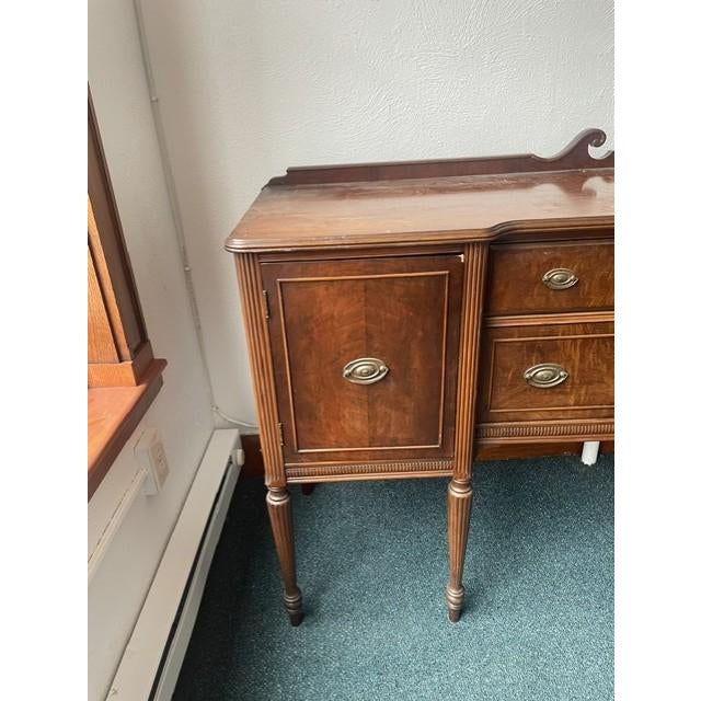 Vintage 1930s Federal Revival Mahogany Buffet Sideboard For Sale - Image 11 of 17