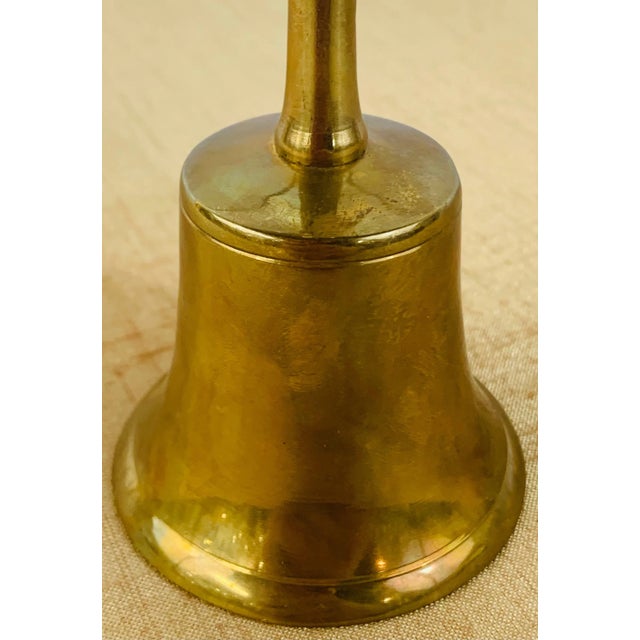 1970s 1970's Vintage Table Brass Bell For Sale - Image 5 of 7