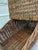 This large vintage split-lid willow basket is a rustic piece, with sturdy construction, and boasts an expert weaver's...