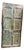 Antique Green Floral Double Doors Rustic Sliding Barn Doors 80x35 For Sale