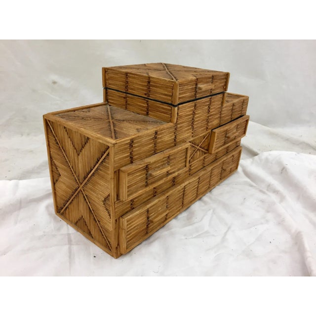 Folk Art Vintage Folk Art Jewelry Box For Sale - Image 3 of 11