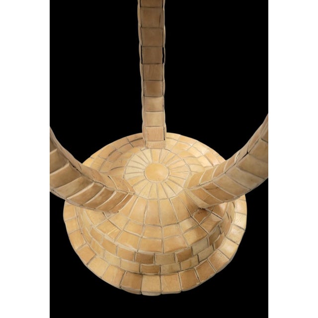 Vintage Maitland Smith Tesselated Tile Encrusted Round Side Occasional Table For Sale - Image 10 of 12