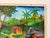 1970s Vintage Haitian Folk Art Landscape Oil Painting by F. Faramon For Sale - Image 9 of 12