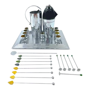 Art Deco Chrome & Bakelite Bar Set