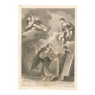 Eglise de San Domeico - Original Aquatint After Fragonard by Abbé de Saint Non 1772 For Sale
