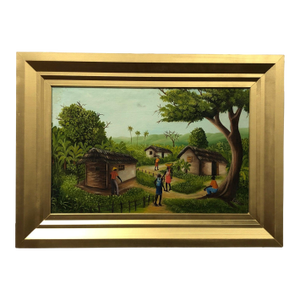 "Village Rhythm" - Original Paint on Board Signed on the Bottom