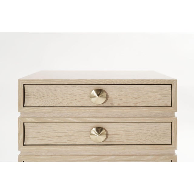 Stacked Bedside Tables in Limed Oak - a Pair For Sale In New York - Image 6 of 12