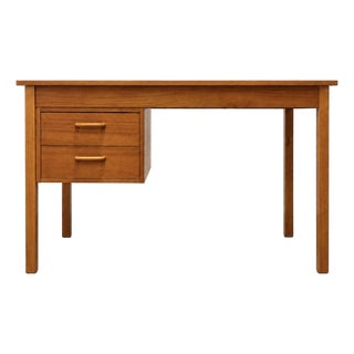 Apartment Sized Mid Century Modern Teak Desk | Compact Danish Writing Desk, C. 1960's For Sale