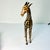 1970s Vintage Safari Boho Chic Italian Leather Wrapped Giraffe and Leopard Figurals - A Pair For Sale - Image 10 of 18