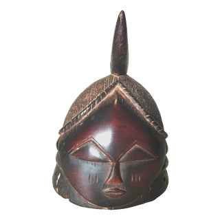 Mende Crescent-Moon Wooden Helmet Mask, Sierra Leone, 1960 For Sale